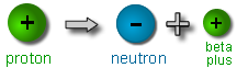 beta plus reaction